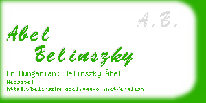 abel belinszky business card